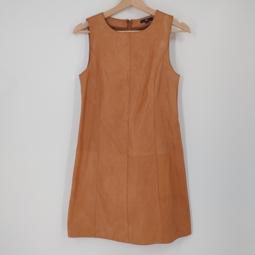 Banana Republic Leather Shift Mini Dress